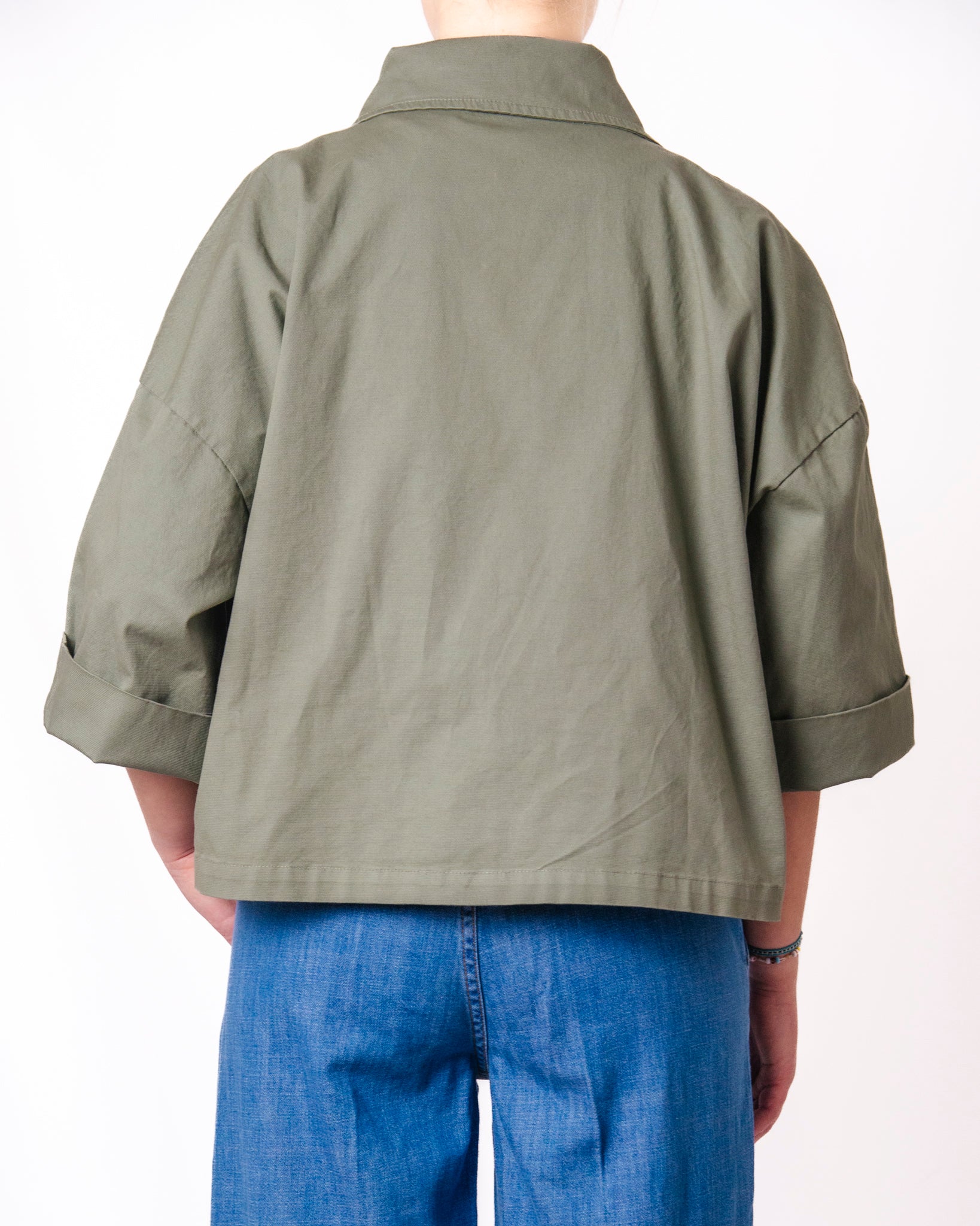 Giacca overshirt cargo con dettaglio gioiello Donna  -  82226V