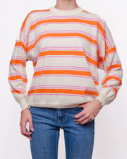 Maglia polo oversize a righe orizzontali Donna  -  2AB2138