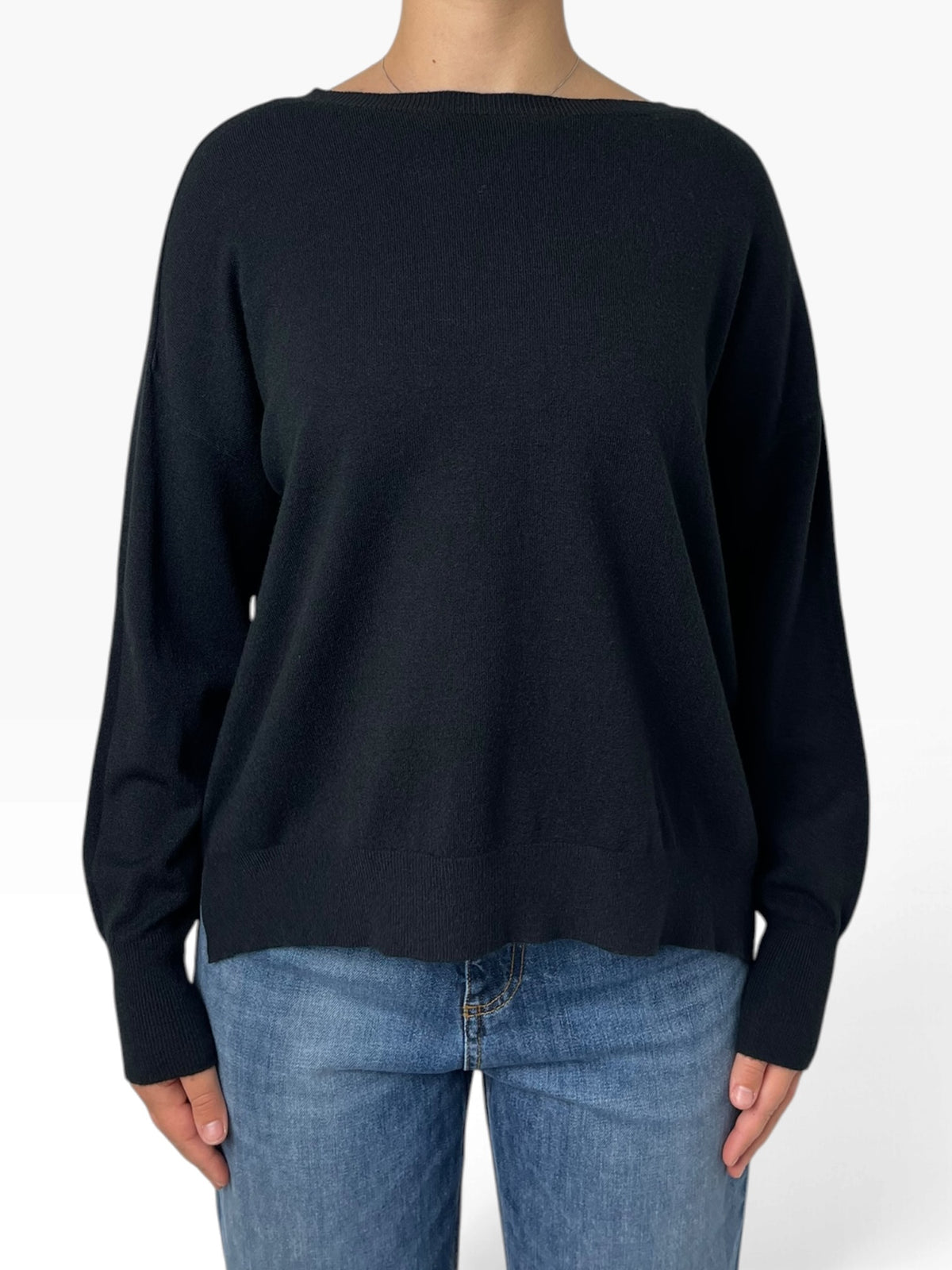 Maglia scollo a barca con spacchi Donna  -  26186KA