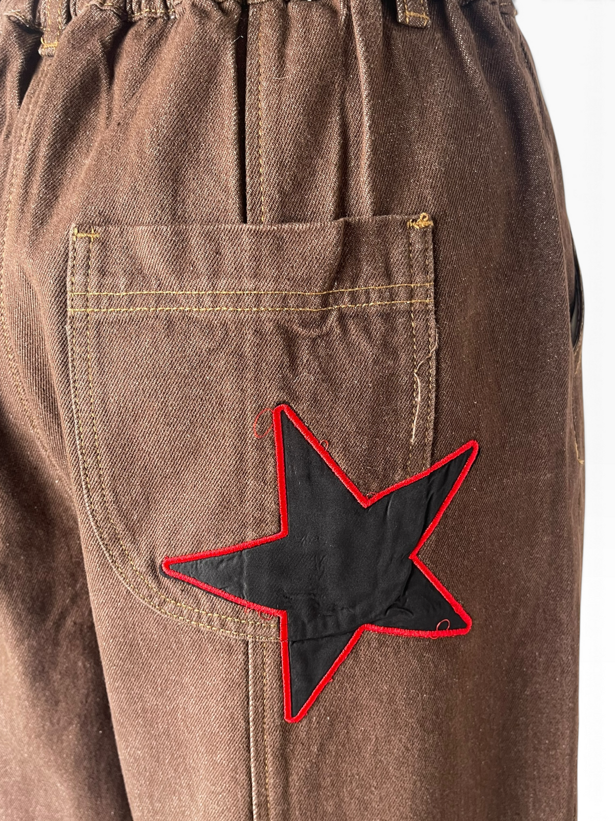 Jeans ampi con stella applicata Donna  -  72758CI