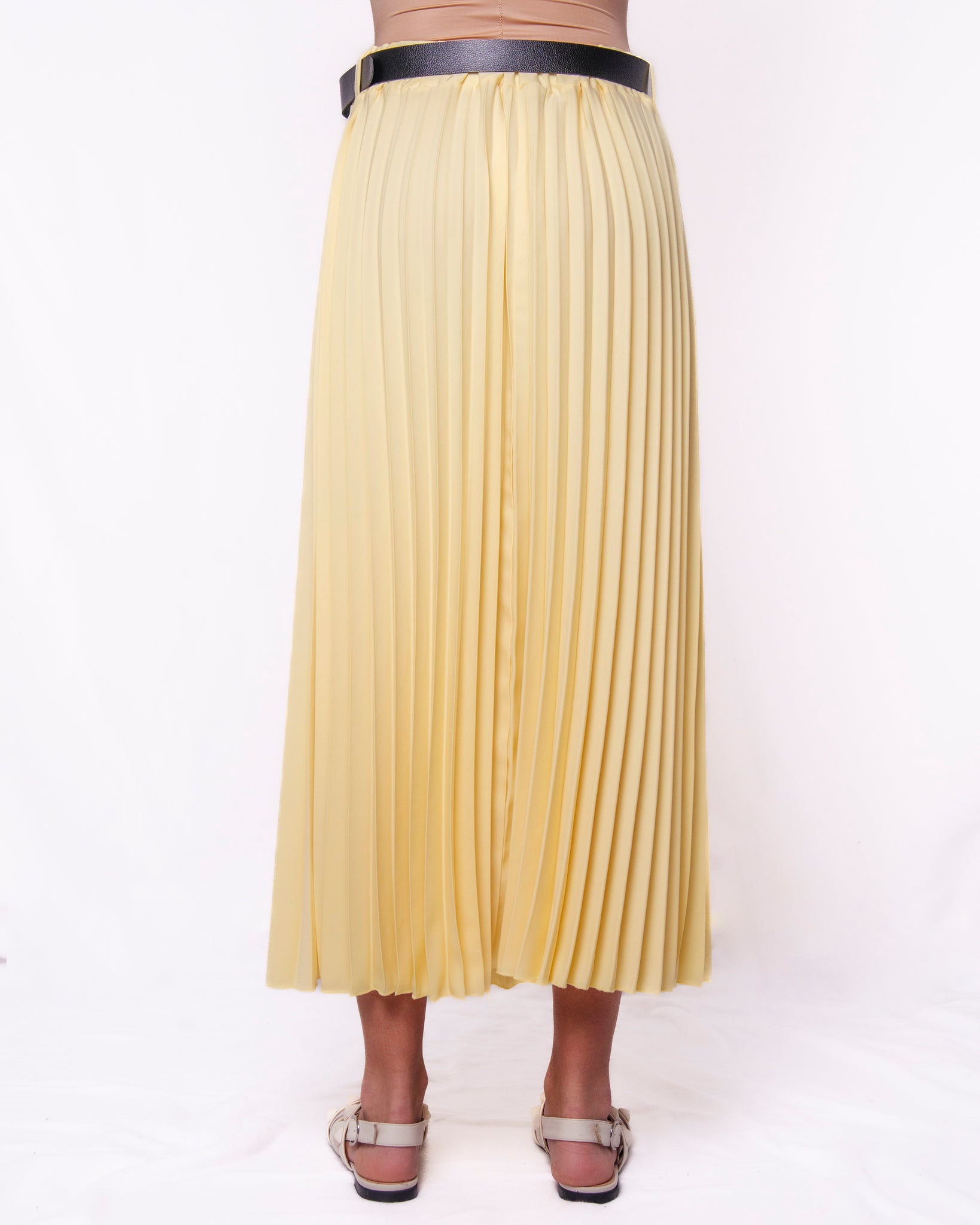 Gonna plissé midi elastico in vita Donna  -  2815KA