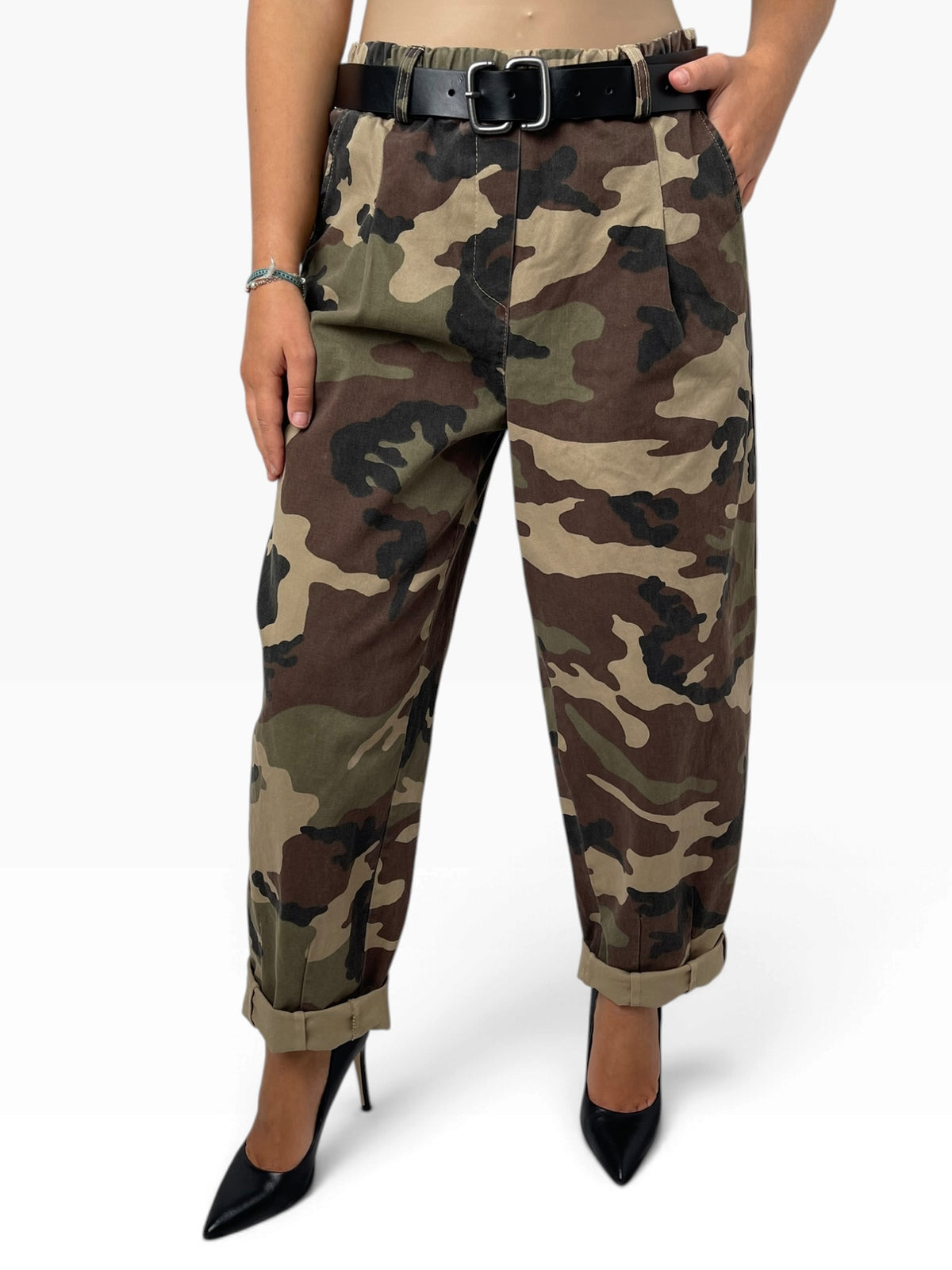 Pantalone mimetico a palloncino Donna  -  10870KA