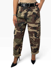 Pantalone mimetico a palloncino Donna  -  10870KA