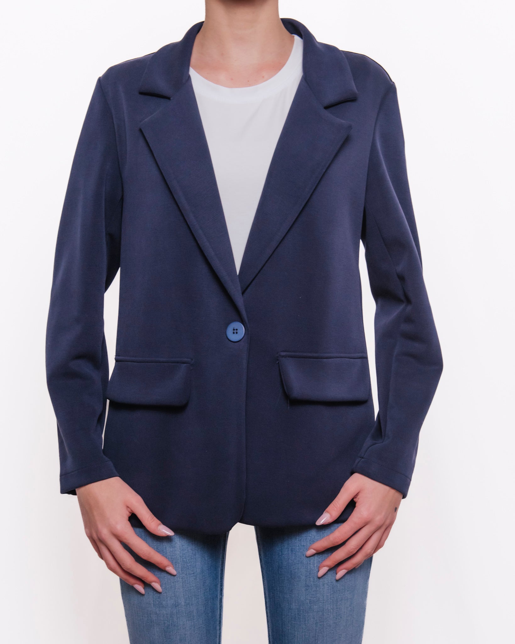 Blazer monopetto con tasche a patella Donna  -  8049KA
