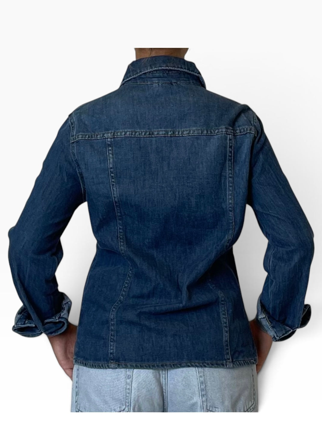 Camicia denim tasche petto sagomata Donna  -  226102KA