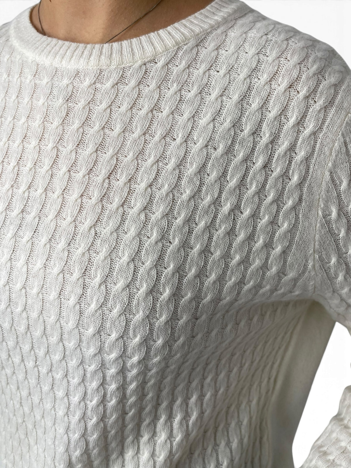 Maglia girocollo a trecce Donna  -  91025KA