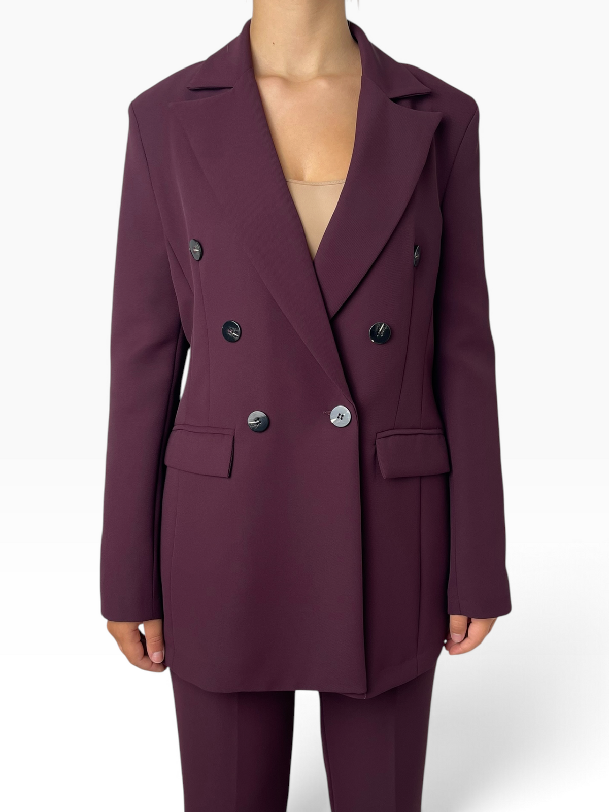 Giacca doppiopetto lunga e sciancrata Donna  -  G5576F258