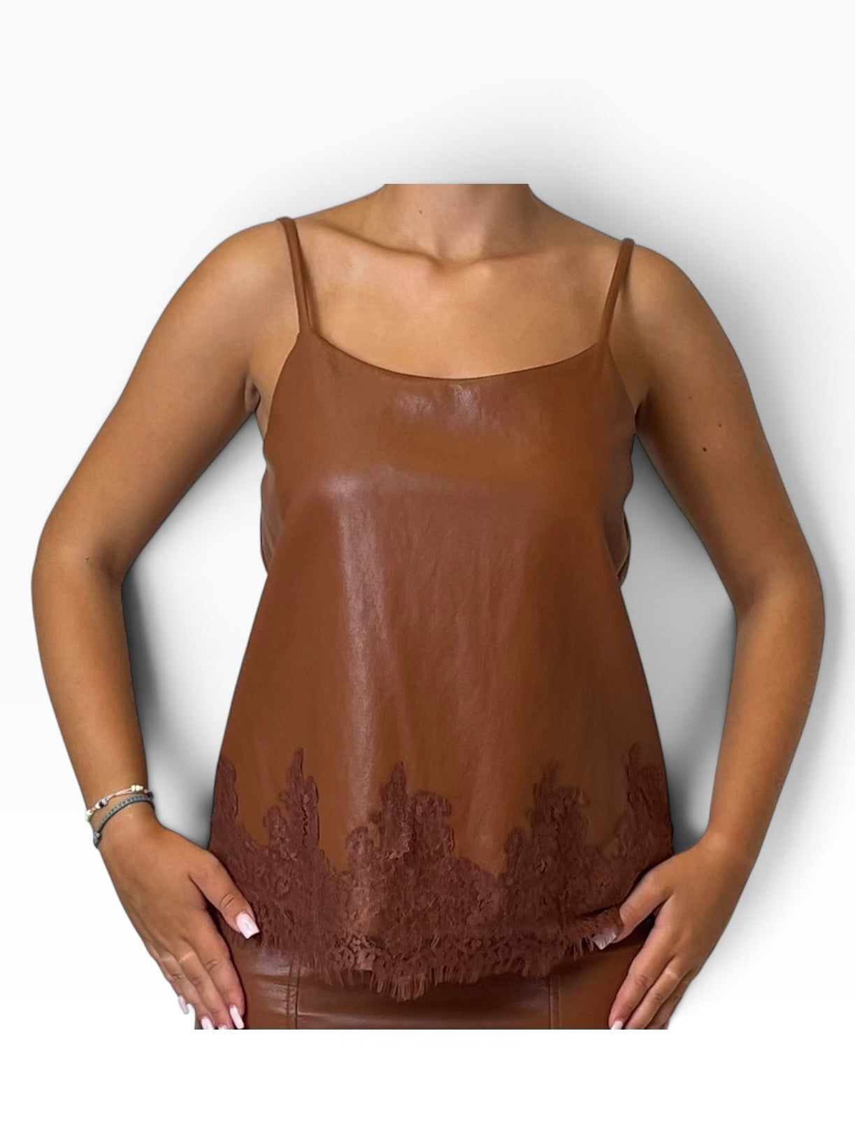 Top lingerie effetto pelle pizzo Donna  -  2159CI
