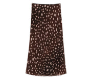 Gonna midi fluida stampa animalier Donna  -  LD6266