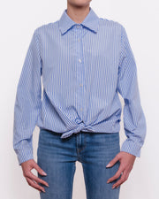 Camicia oversize a righe con colletto classico Donna  -  92761X