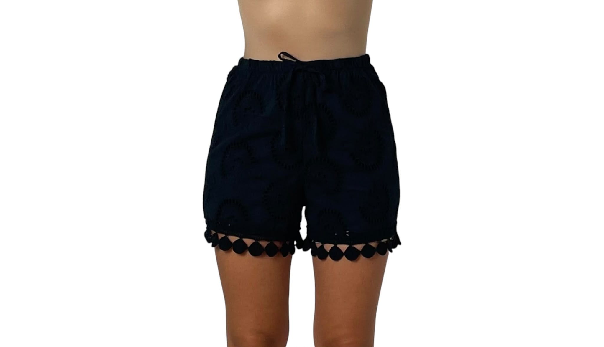 Short con Ricamo Sangallo e Coulisse Donna  -  6611V
