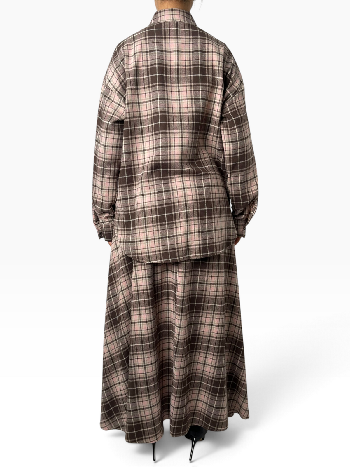 Camicia oversize in flanella Donna  -  26626Q1