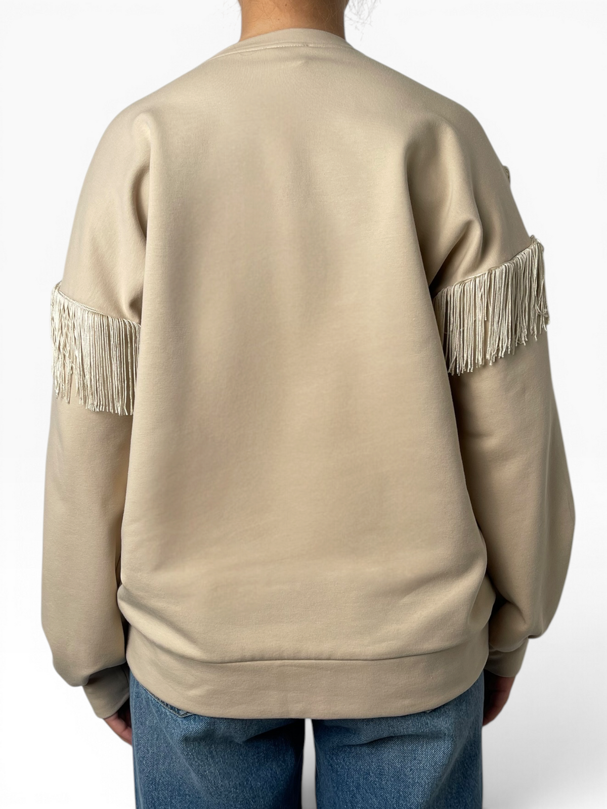 Felpa oversize con frange Donna  -  I266174