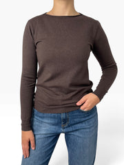 Maglia girocollo in maglia fine Donna  -  ALF82040KA