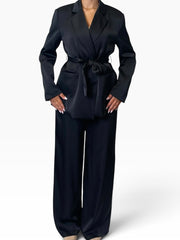 Completo blazer incrociato pantalone palazzo Donna  -  28788KA