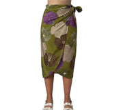Gonna Midi a Fiori con Allacciatura Laterale Donna  -  197KA