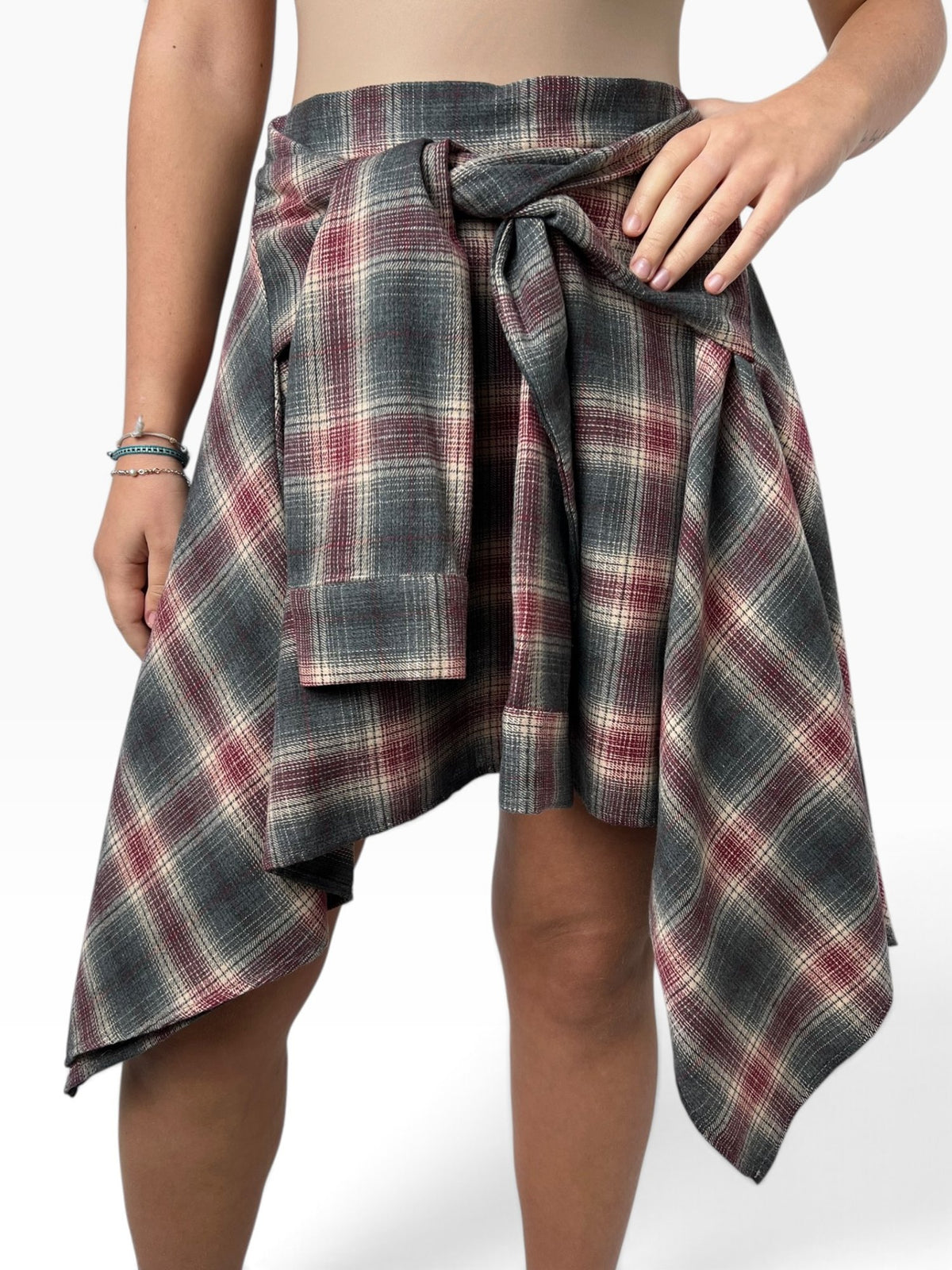 Gonna a quadri asimmetrica Donna  -  TAC1743